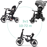 QPLAY Trojkolka Rito eva plus Grey, vek 10-72 mesiacov