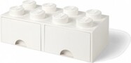 LEGO® tárolódoboz 8 - fiókokkal, fehér 250 x 500 x 180 mm