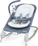 INGENUITY Lehátko masážne vibrujúce s melódiou Happy Belly™ Rock-to-Bounce – Chambray 0m+