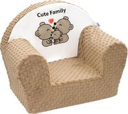 Detské kreslo z Minky New Baby Cute Family cappuccino