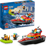 LEGO® City 60373 Barcă și barcă de salvare a incendiilor