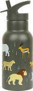 A Little Lovely Company - nerezová fľaša na pitie, 350 ml - zvieratá zo savany