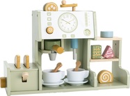 2Kids Toys Mașină de cafea din lemn cu prăjitor de pâine