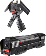 Kovový robot rozložiteľný lokomotíva čierna