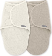 INGENUITY Zavinovač SwaddleMe™ Uliatka muslin 1 TOG 0-3m Cream/Cashew, 2 kom