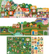 Petit Collage Znovupoužiteľné samolepky so scénou Bolo nebolo