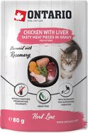 Kapsička Ontario Kitten kura s pečienkou v omáčke 80g