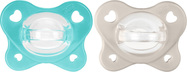 CHICCO Cumlík Physio Dual Soft silikónový chlapec 6-16m, 2 ks