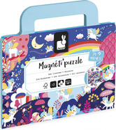 Janod Magnetipuzzle Unicorni 24 buc în formă de valiză