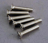 Tornillo cruzado Traxxas M3x15mm cabeza avellanada zinc. (6)