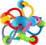 Hochet boule en plastique emmêlé 12cm