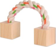 Hračka Trixie lano s drevenými kockami 20cm