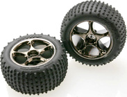 Traxxas kolo 2.2", disk Tracer čierny chróm, pneu Alias (2)