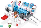 Auto ambulanza pieghevole con 2 figurine 30 cm