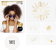 TATTonMe Metalické tetovačky pre ženy Stars sada Gold