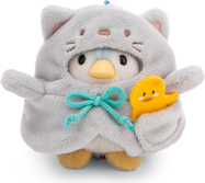 NICI Plüsch MyMochi Pinguin Waddle 8cm im Katzenkostüm und Entchen, Set Geschenkverpackung