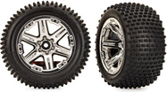Traxxas koleso 2,8", RXT chromový disk, Alias pneumatiky (2WD elektro zadné) (2)