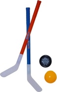 Hokejka pozemná 2ks plast 72cm + florbalová loptička + plastový puk