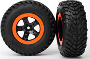 Traxxas koleso 2.2/3.0", disk SCT čierno-oranžový, pneu SCT (2) (2WD predný)