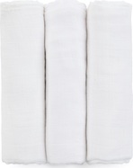 PETITE&amp;MARS Sada plienok bambusová mušelínová 3ks Moussy Total White, 68 x 68 cm
