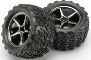 Traxxas колело 2.2", диск Gemini черен хром, гуми Talon (2)