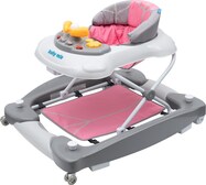 Detské chodítko s hojdačkou a silikónovými kolieskami Baby Mix ružové