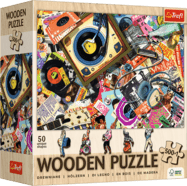 Trefl Drevené puzzle 501 - Vo svete hudby