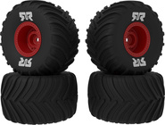 Arrma koleso s pneu dBoots Chevron MT, disk červený (4): GROM