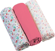 Plienky mušelínové - Super soft 3ks - Ružové