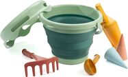 Schildkröt – set de jucării pentru nisip - găleată pliabilă verde – 7 buc.