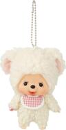 Monchhichi Mončiči friends Chamu Big Head portachiavi 10cm