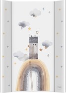 CEBA BABY Podložka prebaľovacia 2-hranná s pevnou doskou (50x70) Basic Rainbow Home