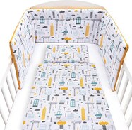 3-dielne posteľné obliečky New Baby 90/120 cm Mesto horčicové