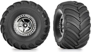 Traxxas koleso 1.3", kolesá chróm, pneu Terra Groove (2)