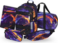 BAAGL SET 5 Skate Vibe: Rucksack, Federmäppchen, Sporttasche, Gürteltasche, Laptop-Hülle GRS