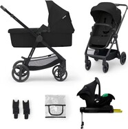 KINDERKRAFT Kočík kombinovaný 4v1 Newly Classic Black + Mink PRO