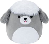 SQUISHMALLOWS Sivo-biely ovčiarsky pes - Arnold, 13 cm