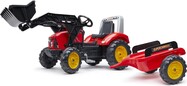 Falk Šliapací traktor 2020M Supercharger s nakladačom a vlečkou - červený