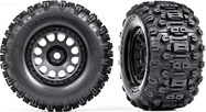 Traxxas Laufrad, XRT Race Scheibe, Maxx Sledgehammer Reifen (Paar)