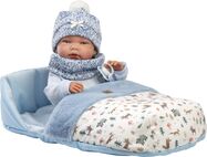 Llorens 73825 NEW BORN NIÑO - muñeca bebé realista con cuerpo de vinilo completo