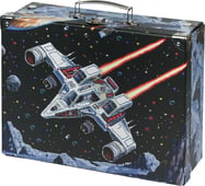 BAAGL Skladací školský kufrík Pixel Space s kovaním