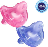 CHICCO Cumlík celosilikónový Physio Soft dievča 2 ks, 16-36m