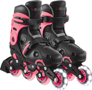 Globber Patine reglabile inline 34-37 Black-Coral Pink