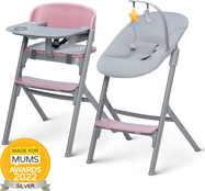 KINDERKRAFT SELECT Set jedálenská stolička Livy Aster Pink + lehátko Calmee, Premium