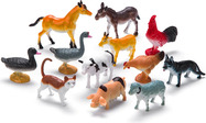 Faunica Tierfiguren in der Röhre - Bauernhof 12 Figuren