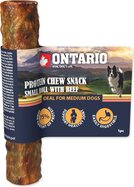 Pochúťka Ontario Protein hovädzie, žuvacia rolka malá 12,7cm, Medium