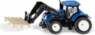 SIKU Blister - traktor New Holland s paletovými vidlami a paletou