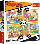 Trefl Puzzle 4v1 Garfield zbožňuje lasagne