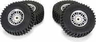 Pro-Line koleso s pneu 1:18 Flat Iron H12mm, disk chróm Diablo (4): Typhon Grom