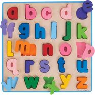 Bigjigs Baby Drevené puzzle Abeceda malé písmená